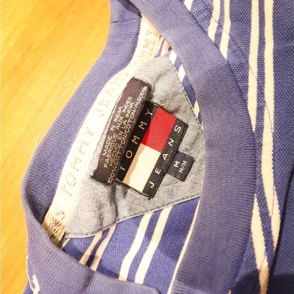 TOMMY HILFIGER Stripped tee White & Blue in Medium - Picture 2 of 3